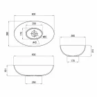 Kugelförmiges Aufsatzwaschbecken aus Keramik Ø60cm Made in Italy Leivi Viadurini