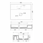 Hängeschrank aus Keramik, Design Sun 60x45 cm, hergestellt in Italien Viadurini