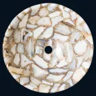 Mila Achat Stein runden Arbeitsplatte Waschbecken, einzigartiges Stück Viadurini