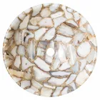 Mila Achat Stein runden Arbeitsplatte Waschbecken, einzigartiges Stück Viadurini