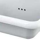 Wandmontiertes Vintage Doppelwaschbecken aus grauer Keramik - Jack Viadurini