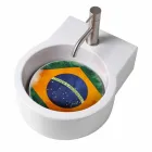 Handwaschbarer runder Aufsatz- / Aufsatzwaschtisch made in Italy Tor Viadurini