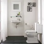 Hängendes Handwaschbecken aus Keramik im klassischen Design, hergestellt in Italien - Nausica Viadurini