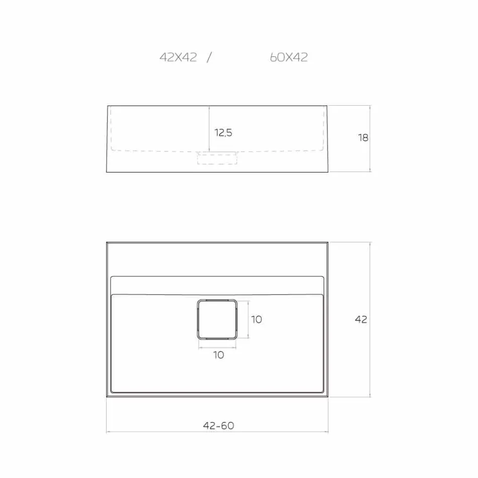 Waschtisch aus modernem Design in Italien, Lavis Viadurini