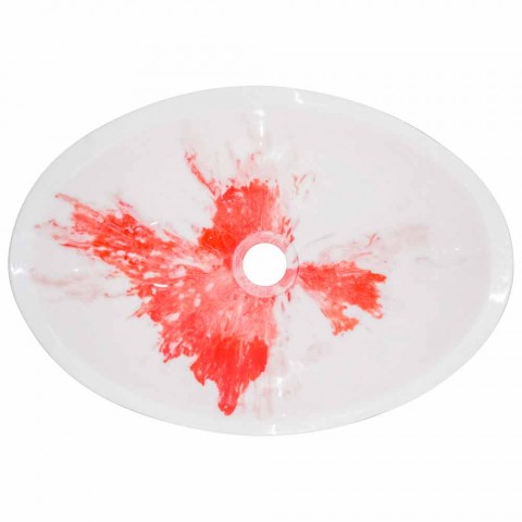 Design-Aufsatzwaschtisch aus weißem Harz - Marcedusa