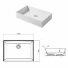 Designwaschtisch aus weißer Keramik oder farbigem Leivi Viadurini