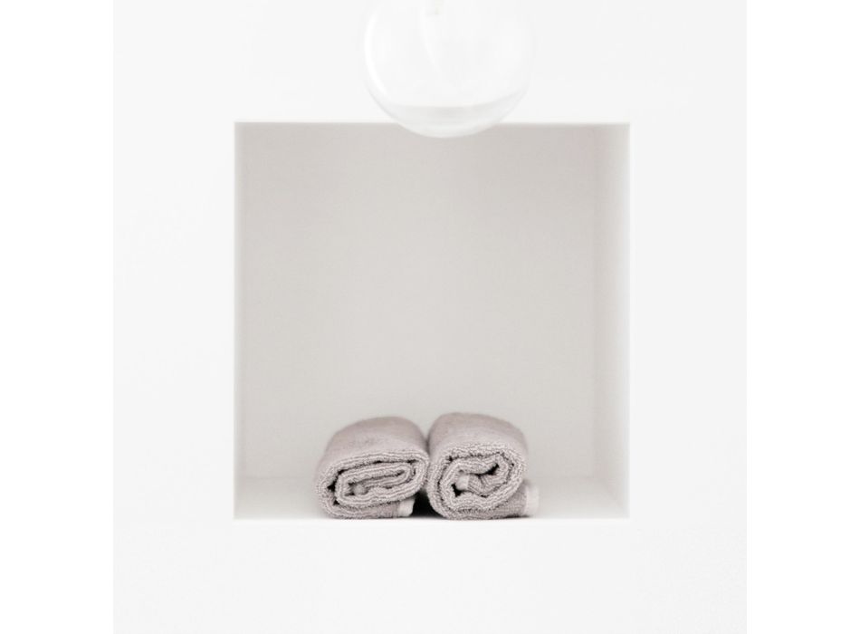 Schwammwaschlappen für Gäste mit Rand aus Leinenmischung, 6 Stück – Kamm Viadurini