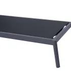 205 x 76 cm große Aluminium-Sonnenliege für den Außenbereich mit Kissen - Tessara Viadurini