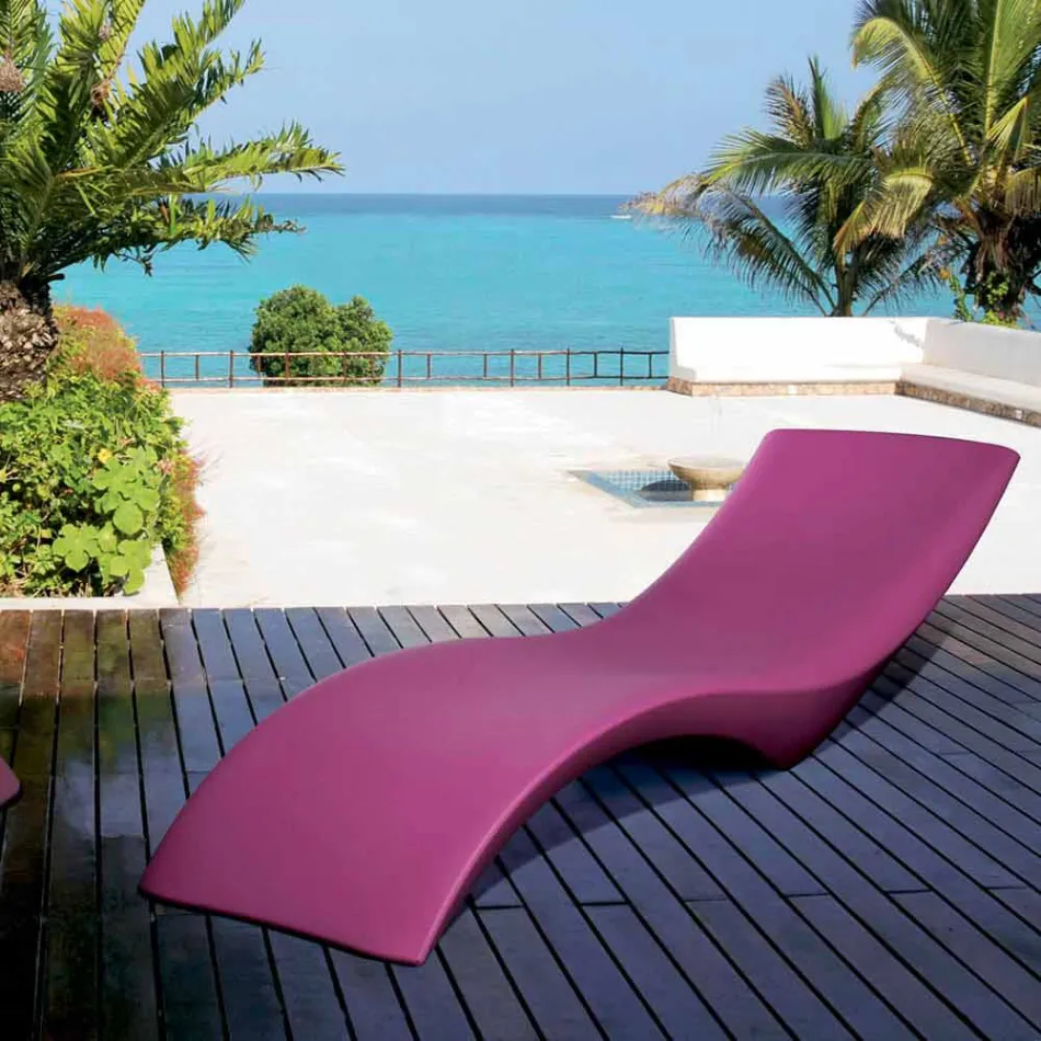 Modernes Design Chaiselongue aus farbigem Polyethylen - Cloe von Myyour Viadurini