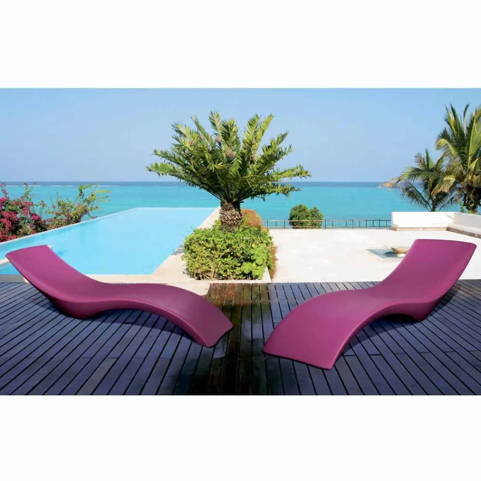 Modernes Design Chaiselongue aus farbigem Polyethylen - Cloe von Myyour Viadurini