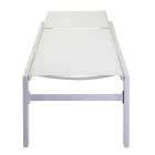 Outdoor-Liege aus Aluminium und Textilene mit 2 Rädern - Kostüm Viadurini