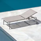 Stapelbares Gartenbett aus Stahl Made in Italy 2 Stück - Arwen Viadurini