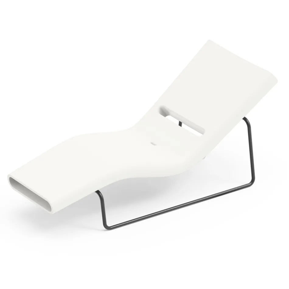 Gartenliege aus Polyethylen in verschiedenen Farben mit Metallgestell - Bollo Viadurini