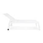 Moderne Garten-Sonnenliege aus Aluminium mit Rädern für den Außenbereich – Franz Viadurini