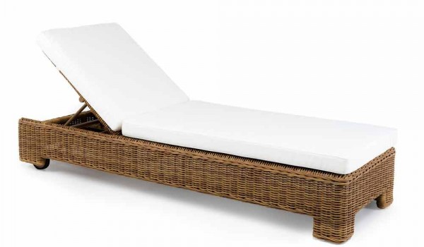 Garten Chaiselongue aus luxuriösem synthetischem Rattan