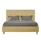 160 x 200 cm Mikrofaserbett mit symmetrischen vertikalen Linien, hergestellt in Italien - Handschuh Viadurini