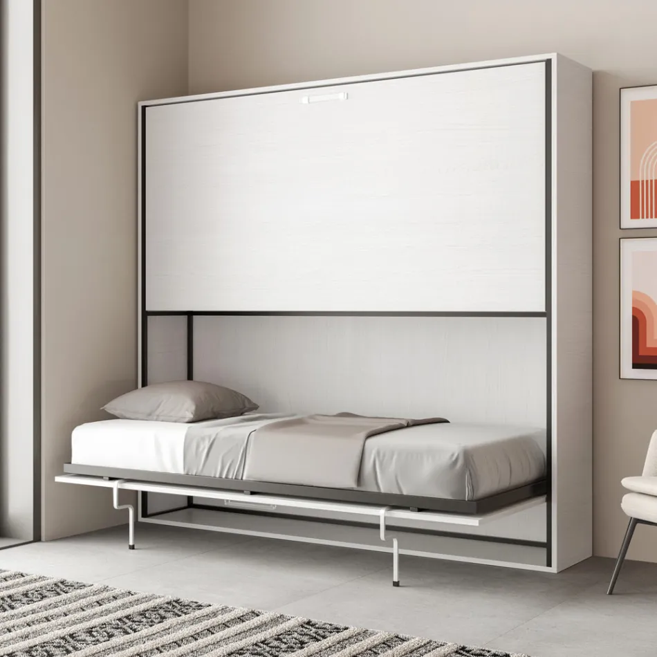 Horizontales Klapp-Etagenbett Made in Italy – Collaborative Viadurini