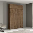 Queen-Size-Bett mit vertikalem Klappbett und Wandeinheit - Magiccompare Viadurini