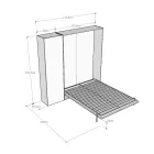 Vertikales Klappbett mit Säule - Magiccompare Viadurini