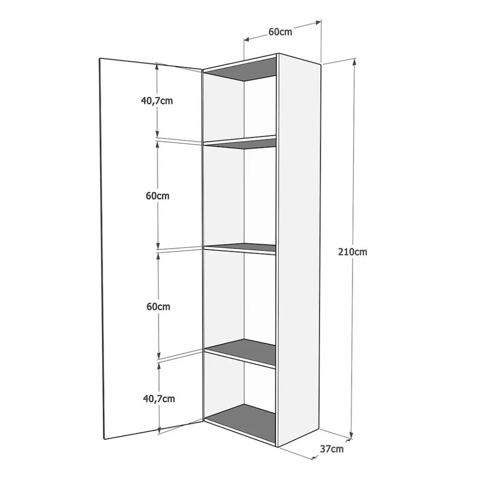 Vertikales Klappbett mit Säule - Magiccompare Viadurini