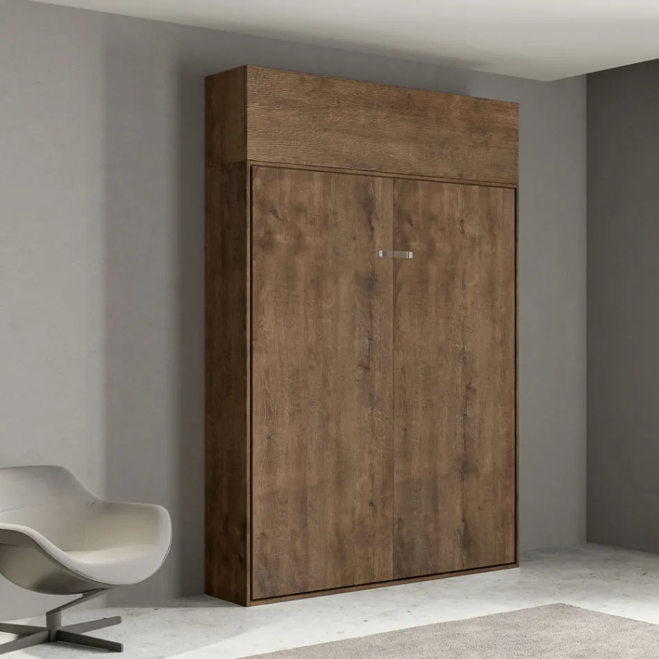 Vertikales Klappbett mit Wandelement - Magiccompare Viadurini