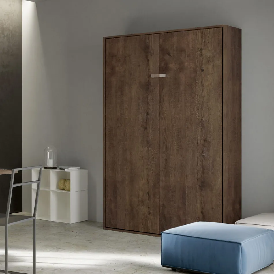 Vertikales französisches Klappbett in verschiedenen Ausführungen - Magiccompare Viadurini