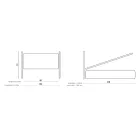 Einzelbett mit Stoffkopfteil, hergestellt in Italien – Fiuto Viadurini