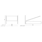 Großes Bett mit gepolstertem Kopfteil und gepolsterten Füßen, hergestellt in Italien – Aaron Viadurini