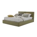 Gepolstertes Doppelbett mit Box aus Ecoleather-Stoff Made in Italy - Desert