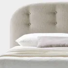 Doppelbett 160x190 mit geschwungenen Linien und Knöpfen Made in Italy - Oriente Viadurini