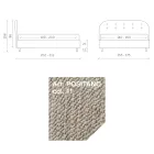 Doppelbett 160x190 mit geschwungenen Linien und Knöpfen Made in Italy - Oriente Viadurini