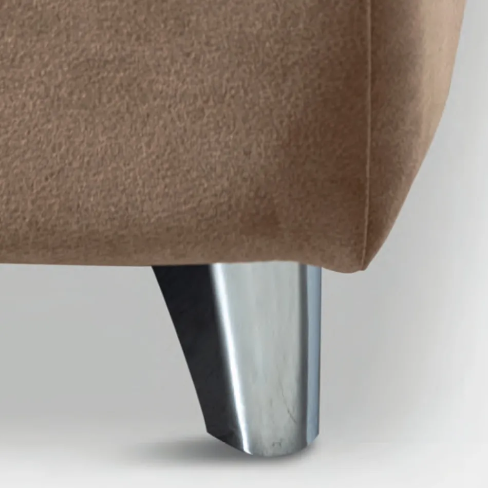 Doppelbett 160x190 mit gebogenem Kopfteil und großer Dicke - Magie Viadurini