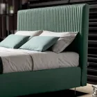 Doppelbett 160x190 mit mehrstreifen-Schmalbandsteppung - Meduse Viadurini