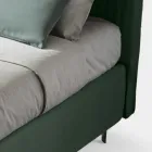 Doppelbett 160x190 mit mehrstreifen-Schmalbandsteppung - Meduse Viadurini