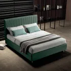 Doppelbett 160x190 mit mehrstreifen-Schmalbandsteppung - Meduse Viadurini