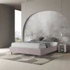 Doppelbett 160 x 200 cm, bezogen mit Mikrofaser, hergestellt in Italien - Athlete Viadurini