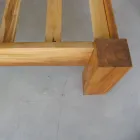 Doppelbett (160 x 200 cm) aus massivem Teakholz - Fresco Viadurini