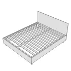 Doppelbett 190x200 cm mit Mikrofaser-Kopfteil, hergestellt in Italien - Pallone Viadurini