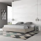 Doppelbett 190 x 200 cm, bezogen mit Mikrofaser, hergestellt in Italien - Athlete Viadurini