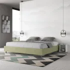 Doppelbett 190 x 200 cm, bezogen mit Mikrofaser, hergestellt in Italien - Athlete Viadurini