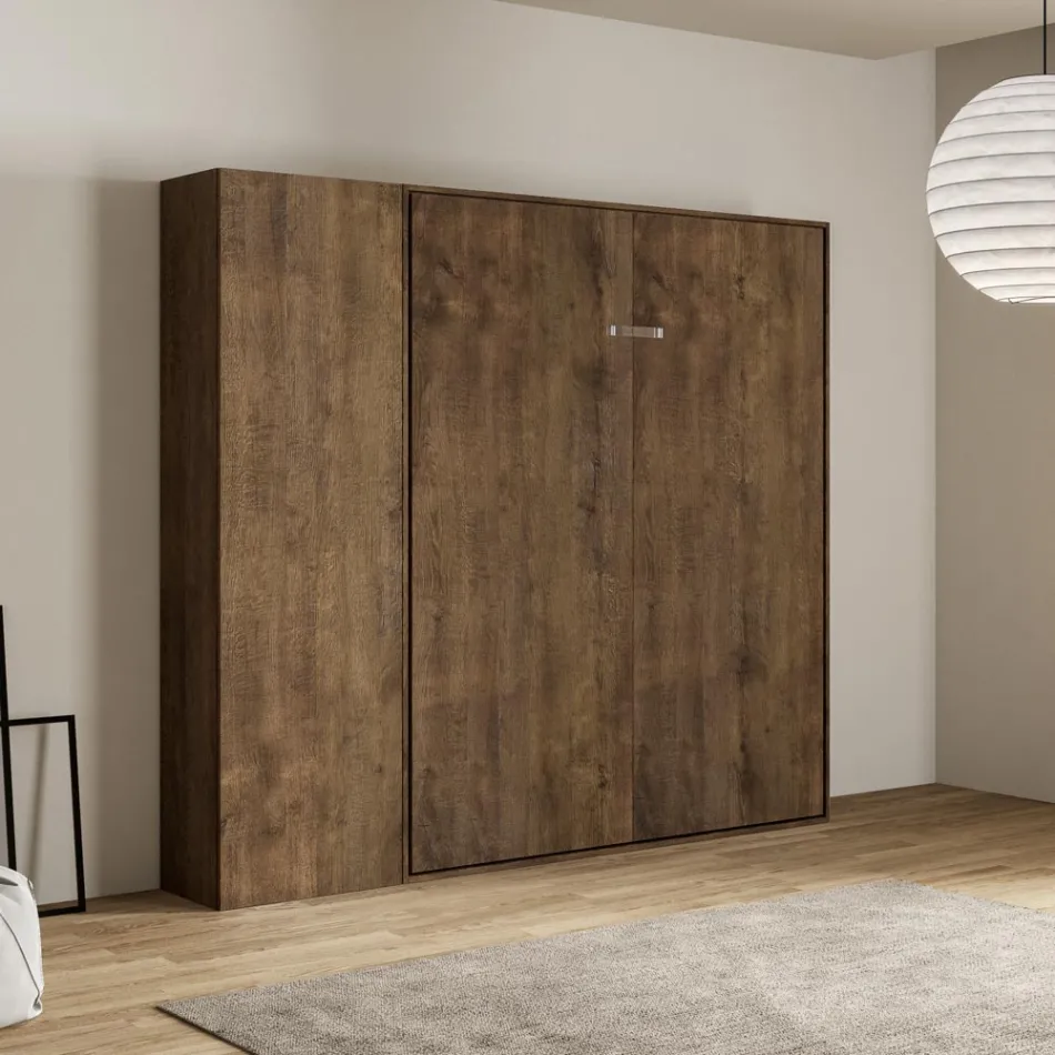 Vertikales Klappbett für Doppelbett mit Säule - Magiccompare Viadurini