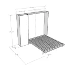 Vertikales Klappbett für Doppelbett mit Säule - Magiccompare Viadurini