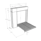 Vertikales Klappbett für Doppelbett mit Wandeinheit und Säule - Magiccompare Viadurini