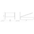 Doppelbett mit gepolstertem Bettrahmen in verschiedenen Ausführungen Made in Italy – Design Viadurini