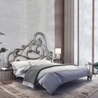 Doppelbett mit Bettrahmen aus Eisen, hergestellt in Italien – Pongo Viadurini