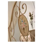 Doppelbett mit passendem Fußteil aus Eisenrohr, hergestellt in Italien – schick Viadurini