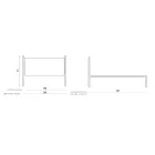 Doppelbett mit Kopfteil und Bettrahmen aus Eisen, hergestellt in Italien – Ausführung Viadurini