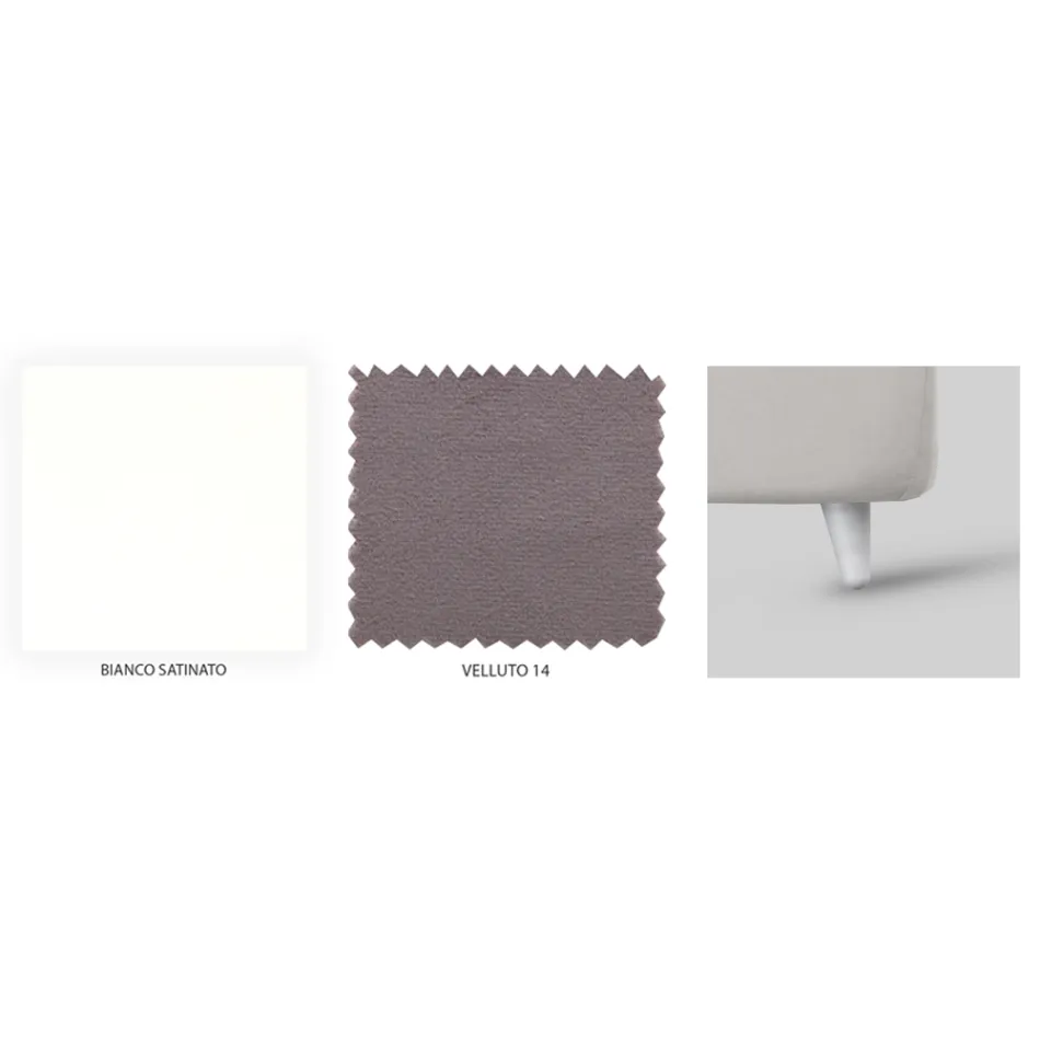 Doppelbett mit eisernem Kopfteil und Kissen, hergestellt in Italien – Peter Viadurini