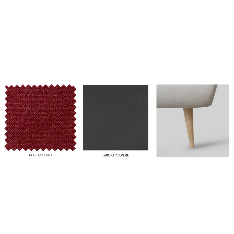 Doppelbett mit Eisenkopfteil und gepolstertem Bettrahmen, hergestellt in Italien – Kenzo Viadurini