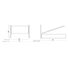 Doppelbett mit gepolstertem Kopfteil aus Made in Italy-Stoff – Fulmine Viadurini